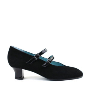 Rosette 4559FBR Black Suede